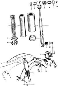 SS125 Задние амортизаторы