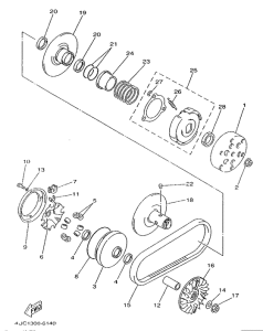 YP250 Сцепление