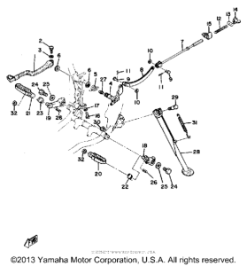XT500G Stand - footrest