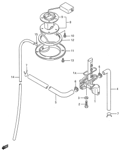 GSX600 Топливный кран