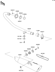 BN125 Глушитель