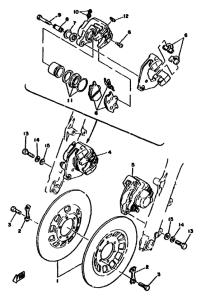 XS750 Front brake . caliper
