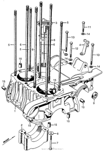 CB450 Upper crankcase