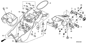 VTR250 Заднее крыло