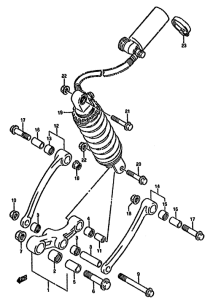 GSX750 Втулки заднего рычага