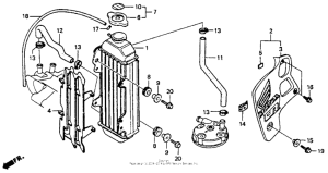 CR80R Радиатор