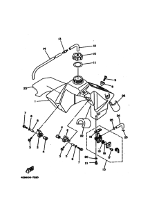 YZ80 Топливный бак
