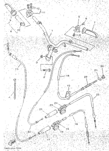 YN50R Steering handle. cable