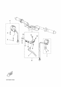 YZF-R125 Interruptor  manillar&palanc
