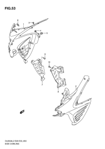 DL650 (ABS) Side cowling