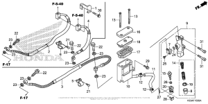 CB300F Задний тормозной цилиндр