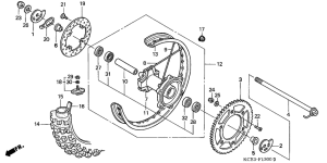 XR250R Rear wheel complete assy