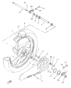 TZR50 Переднее колесо