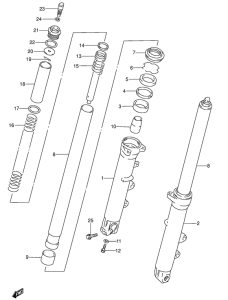 RF600 Передняя вилка
