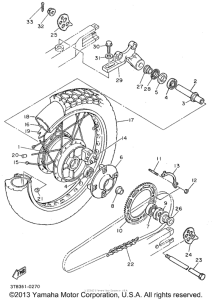 XT600EGC Переднее колесо