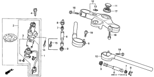 RVF750 Handle pipe / top bridge