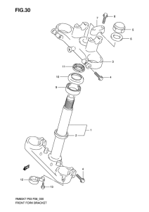 RM85 Кронштейн передней вилки