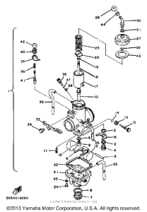 YZ100K Карбюратор