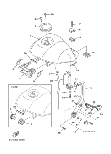 TDR125 Топливный бак