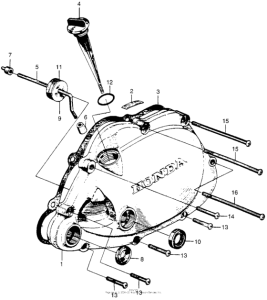 PC50 Крышка картера правая