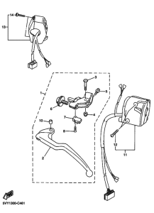 YZF-R1S Interruptor  manillar&palanc