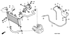 VT125 Радиатор