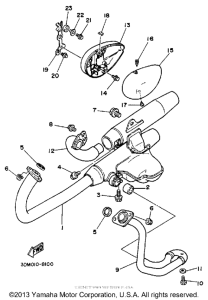 XV250 Выхлопная система