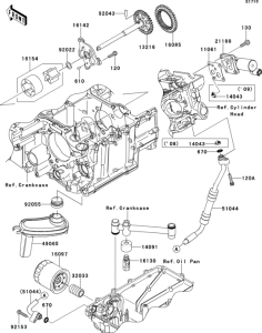 ZG1400 Масляный насос и фильтр