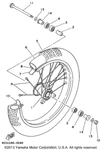 YZ80L Переднее колесо
