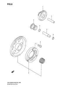 DR-Z250 Муфта стартера