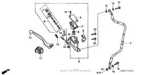 CR85RB Передний главный тормозной цилиндр