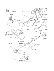 VN1600 Поворотники