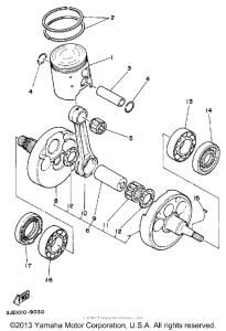 YZ250W Crankshaft-piston