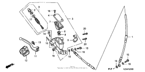 CR250R Передний главный тормозной цилиндр