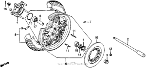 CB900 Переднее колесо