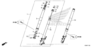 MSX125 Передняя вилка