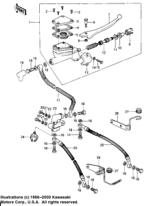 KZ650 Передний тормозной цилиндр