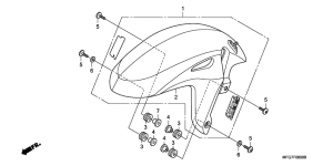 CB600F (ABS) Переднее крыло