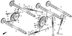 NR750 Распред вал / клапана