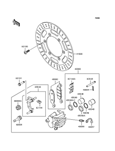 VN250 Передний тормоз