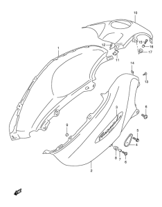 XF650 Крышка топливного бака