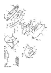 WR400F Боковые обтекатели