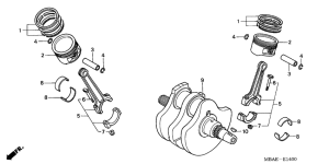 VT750C Crankshaft / piston