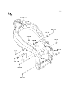 ZX600 Крепление двигателя