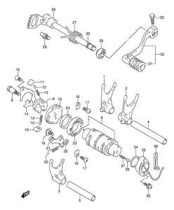 DR250 Переключение передач