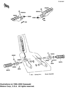 KL250 Подножки