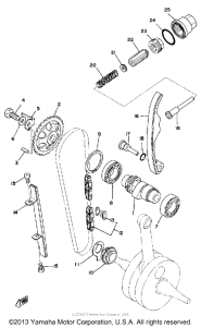 XT500H Цепь механизма газораспределения