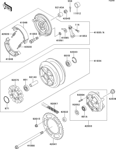 EL250 Задняя ступица колеса