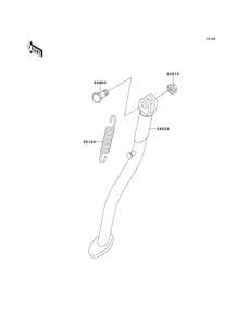 KDX125 Подножка