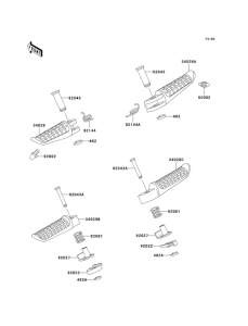 ZX600 Подножки